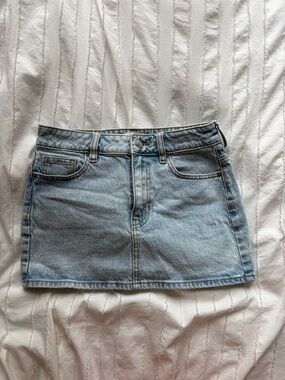 PacSun Light Blue Denim Mini Skirt